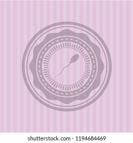sperm icon inside retro style pink emblem