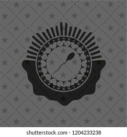 sperm icon inside retro style black emblem
