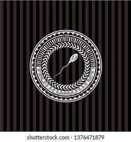 sperm icon inside silver badge