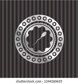 sperm icon inside silvery badge