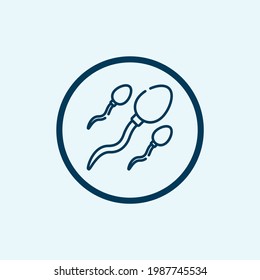 sperm icon isolated on white background from maternity collection. sperm icon thin line outline linear sperm symbol for logo, web, app, 