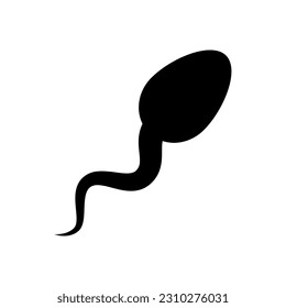 Sperm icon isolated on white background.