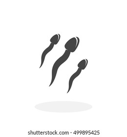 Sperm icon isolated on white background. Sperm vector logo. Flat design style. Modern vector pictogram for web graphics - stock vector