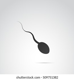Sperm icon isolated on white background. Vector art.