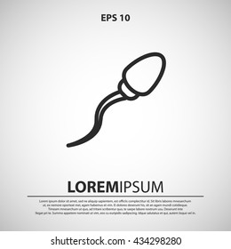 sperm icon. sperm line icon