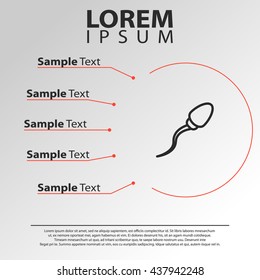 sperm icon. sperm line icon
