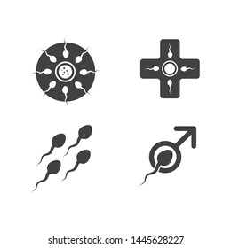 sperm icon logo vector illustration design template