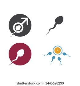 sperm icon logo vector illustration design template