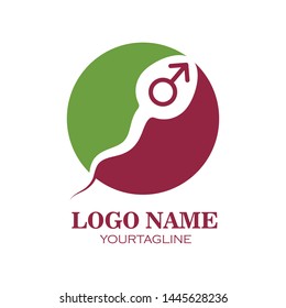 sperm icon logo vector illustration design template