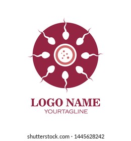 sperm icon logo vector illustration design template