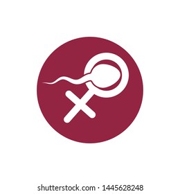 sperm icon logo vector illustration design template
