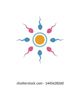 sperm icon logo vector illustration design template