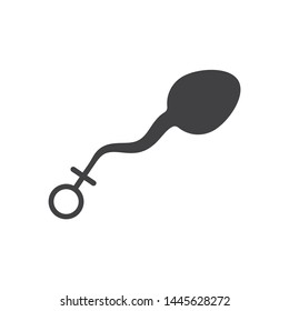 sperm icon logo vector illustration design template