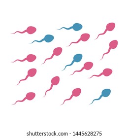 sperm icon logo vector illustration design template
