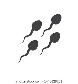 sperm icon logo vector illustration design template