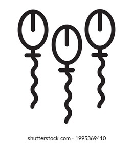 sperm icon or logo vector illustration of isolated sign symbol, vector illustration with high quality black outline.