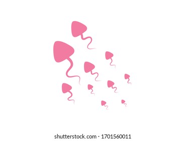 Icono de esperma, esperma móvil, ilustración vectorial