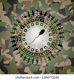 sperm icon on camo texture