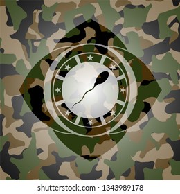 sperm icon on camo texture