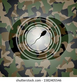 sperm icon on camo texture
