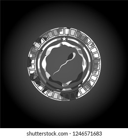 sperm icon on grey camo texture