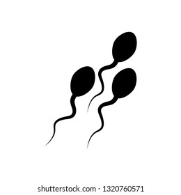 Sperm icon on white background.