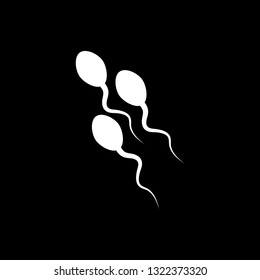 Sperm icon on white background.