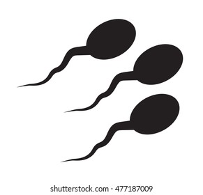Sperm icon, Sperm on white background