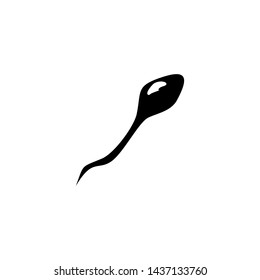 Sperm icon. Semen analysis sign. Male infertility symbol.