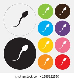 Sperm icon set