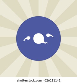 sperm icon. sign design. background