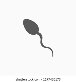 sperm icon, spermatozoon vector