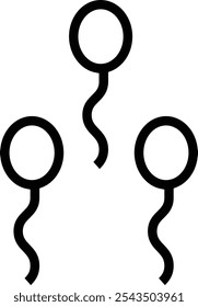sperm icon. Thin linear style design isolated on white background