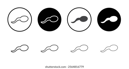 Sperm icon Thin outline art symbol