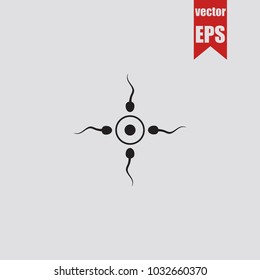 Sperm icon in trendy isolated on grey background.Vector illustration.