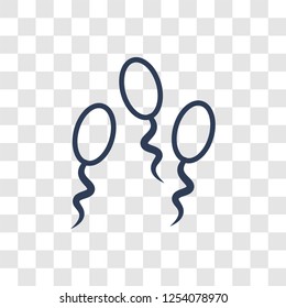 Sperm icon. Trendy linear Sperm logo concept on transparent background from Health and Medical collection