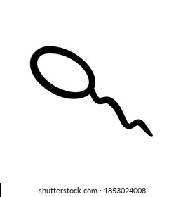 Sperm icon. Vector concept illustration