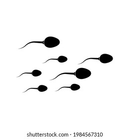Sperm icon. Vector concept illustration for design on white background color editable