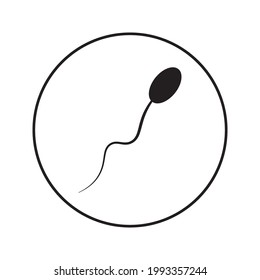 Icono de esperma. Ilustración de concepto de vector para diseño con color de fondo blanco editable
