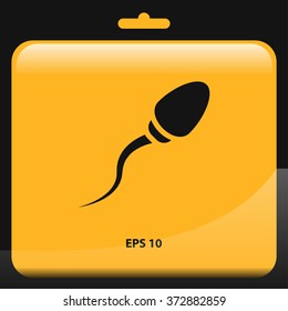 sperm icon. vector illustration