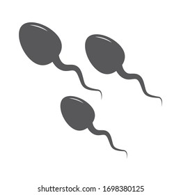 Icono de esperma diseño vectorial huevo aislado