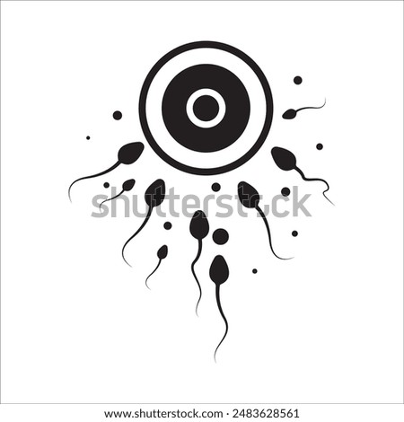 SPERM ICON VECTOR ILLUSTRATION SYMBOL DESIGN