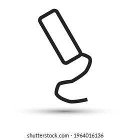 Un icono de esperma vector elemento médico para el diseño de moda. Pictograma simple para concepto móvil y aplicaciones web. Icono de reproducción de línea de vector aislado	