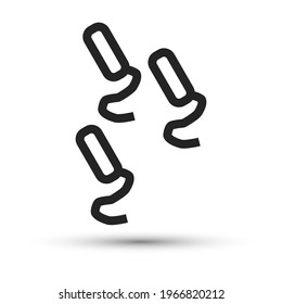 A sperm icon vector medical element for trendy design. Simple pictogram for mobile concept and web apps. Vector line reproduction icon isolated on a white background.