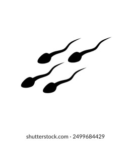 sperm icon vector on white background