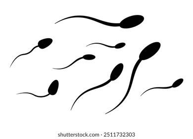 sperm icon vector set design on white background 