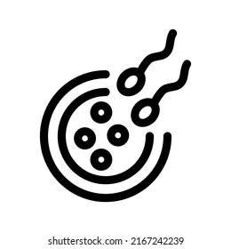 Ilustración de diseño de símbolos de vector de icono de esperma