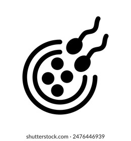 Ilustración de diseño de símbolo de Vector de esperma