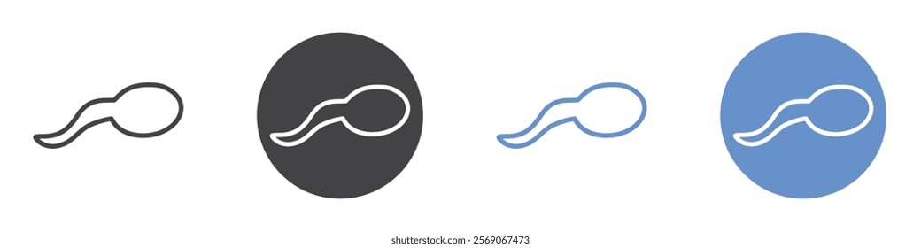 Sperm icon vector symbol outline sign