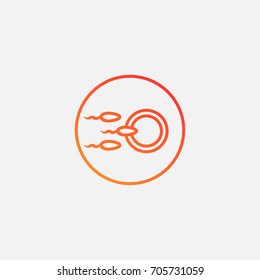 Sperm icon.gradient illustration isolated vector sign symbol